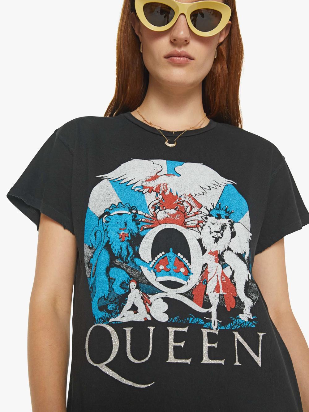 Women Tees / Tanks | Mother Denim MadeWorn Queen Tee - Coal