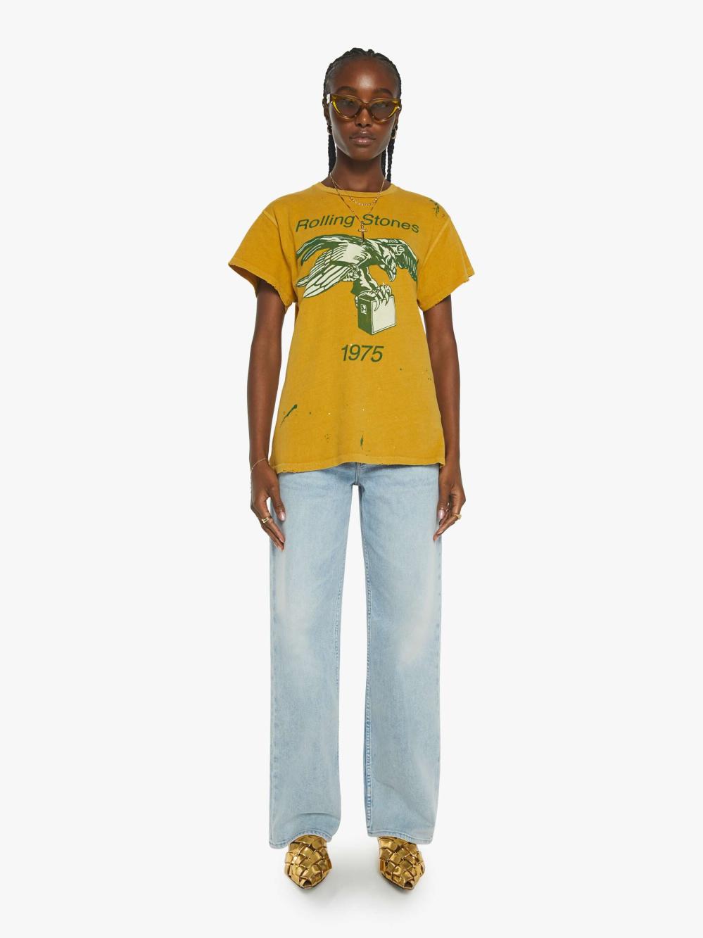 Women Tees / Tanks | Mother Denim MadeWorn The Rolling Stones Tee - Mustard