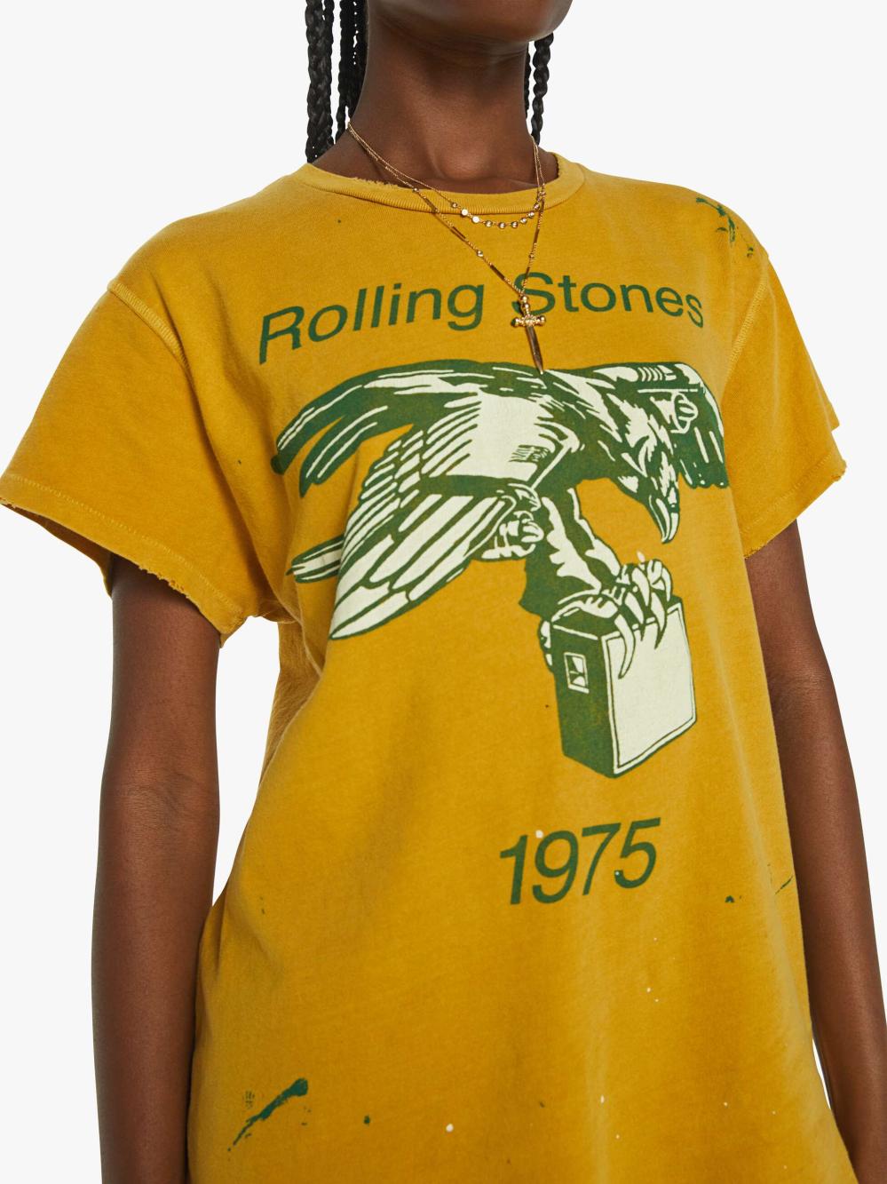 Women Tees / Tanks | Mother Denim MadeWorn The Rolling Stones Tee - Mustard