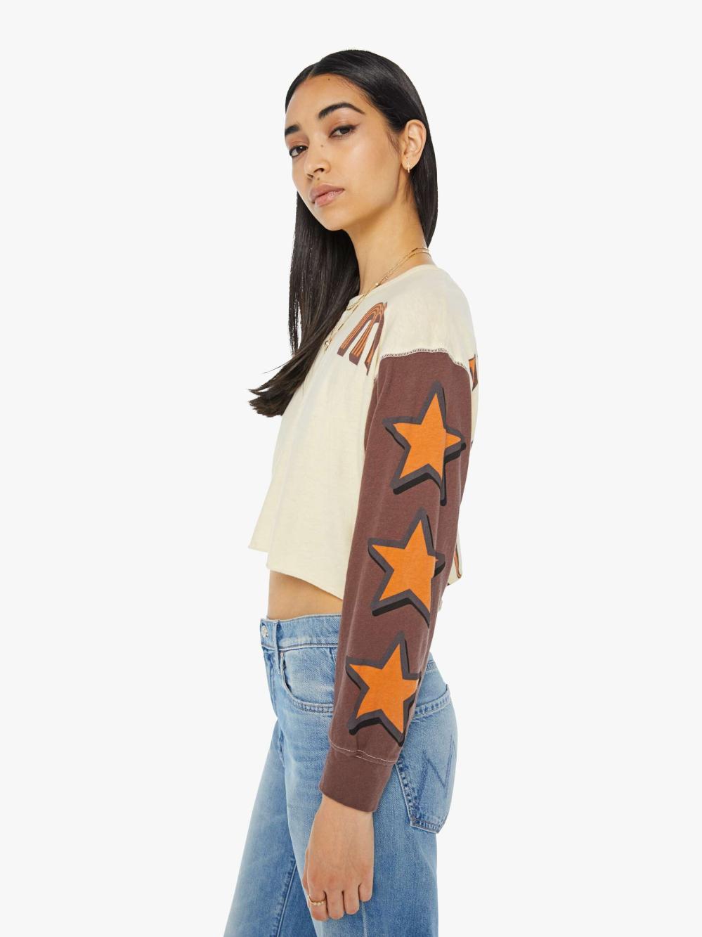 Women Tees / Tanks | Mother Denim The Dugout Scoop Crop - Star 62