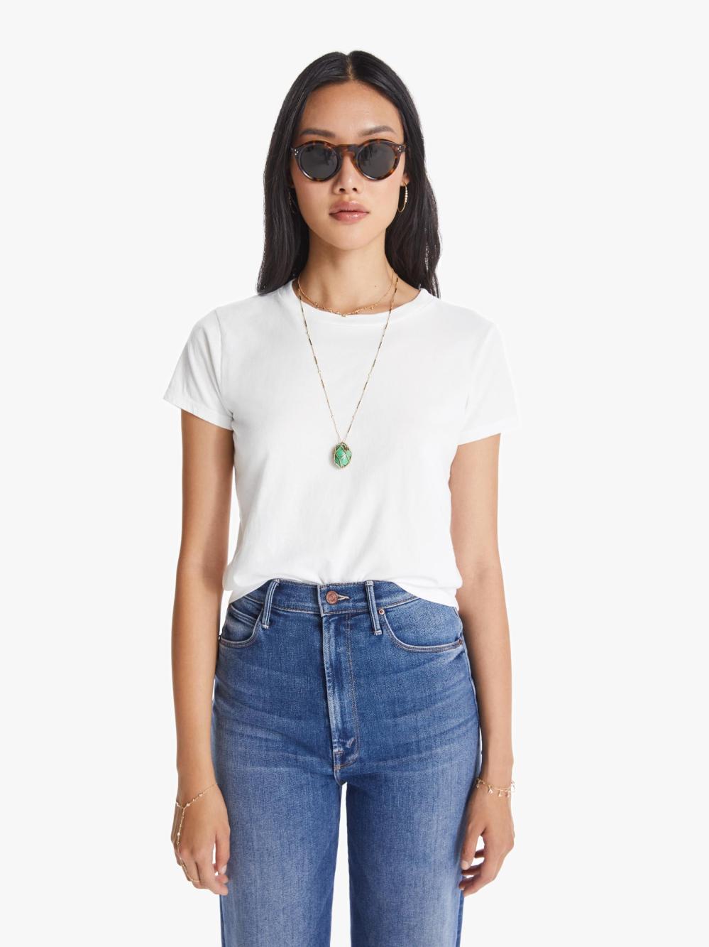 Women Tees / Tanks | Mother Denim THE LIL GOODIE GOODIE -BRIGHT WHITE