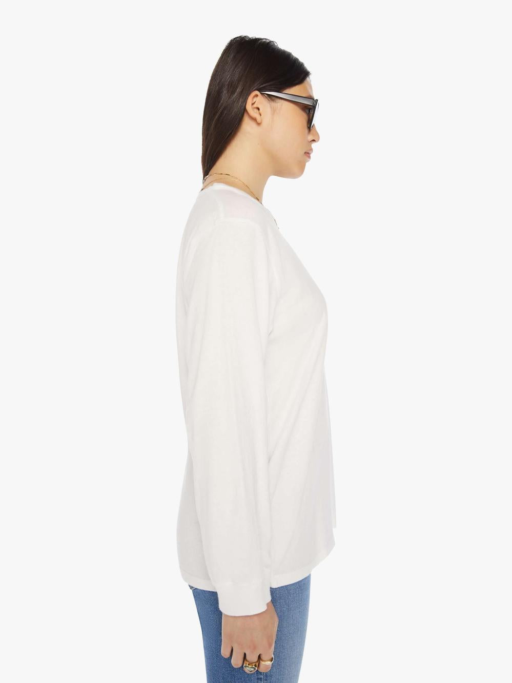 Women Tees / Tanks | Mother Denim THE LONG SLEEVE ROWDY - BRIGHT WHITE