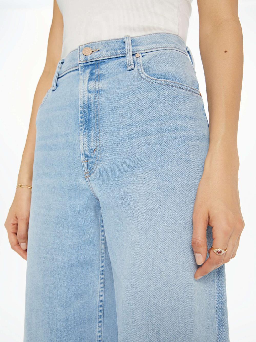 Women Wide Leg | Mother Denim High Waisted Spinner Zip Flood - Mood Ring