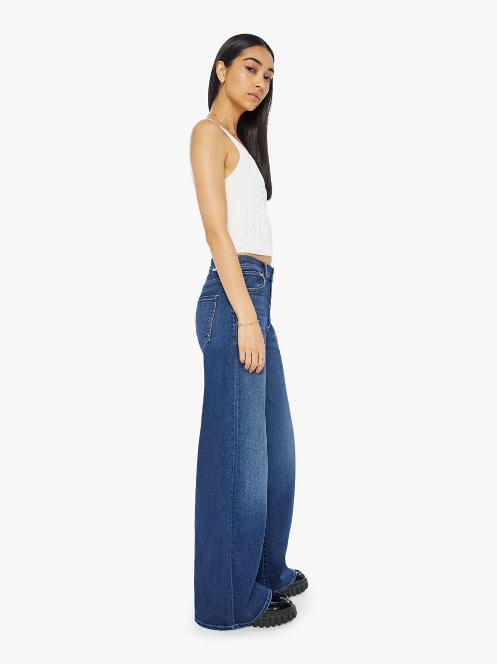 Women Wide Leg | Mother Denim The Ditcher Roller Sneak - Yakkity Yak