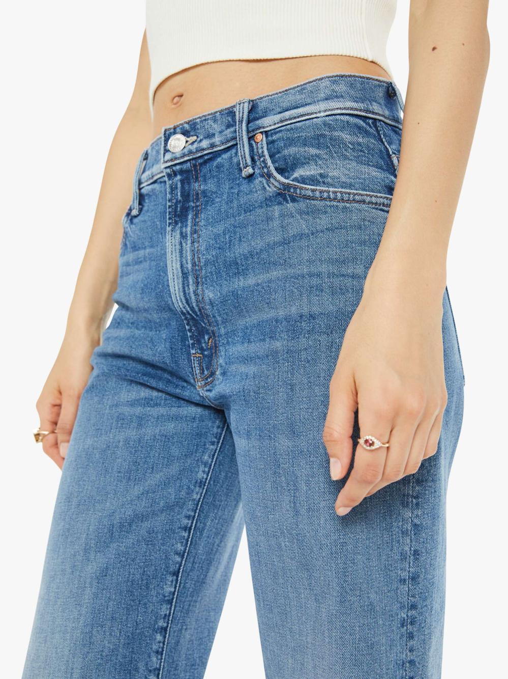 Women Wide Leg | Mother Denim The Dodger Flood Cuff - Toil And Trouble