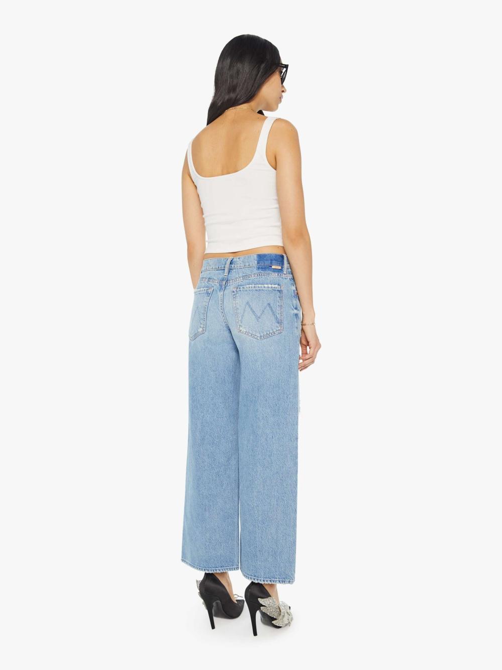 Women Wide Leg | Mother Denim The Down Low Spinner Hover - Holey Roller