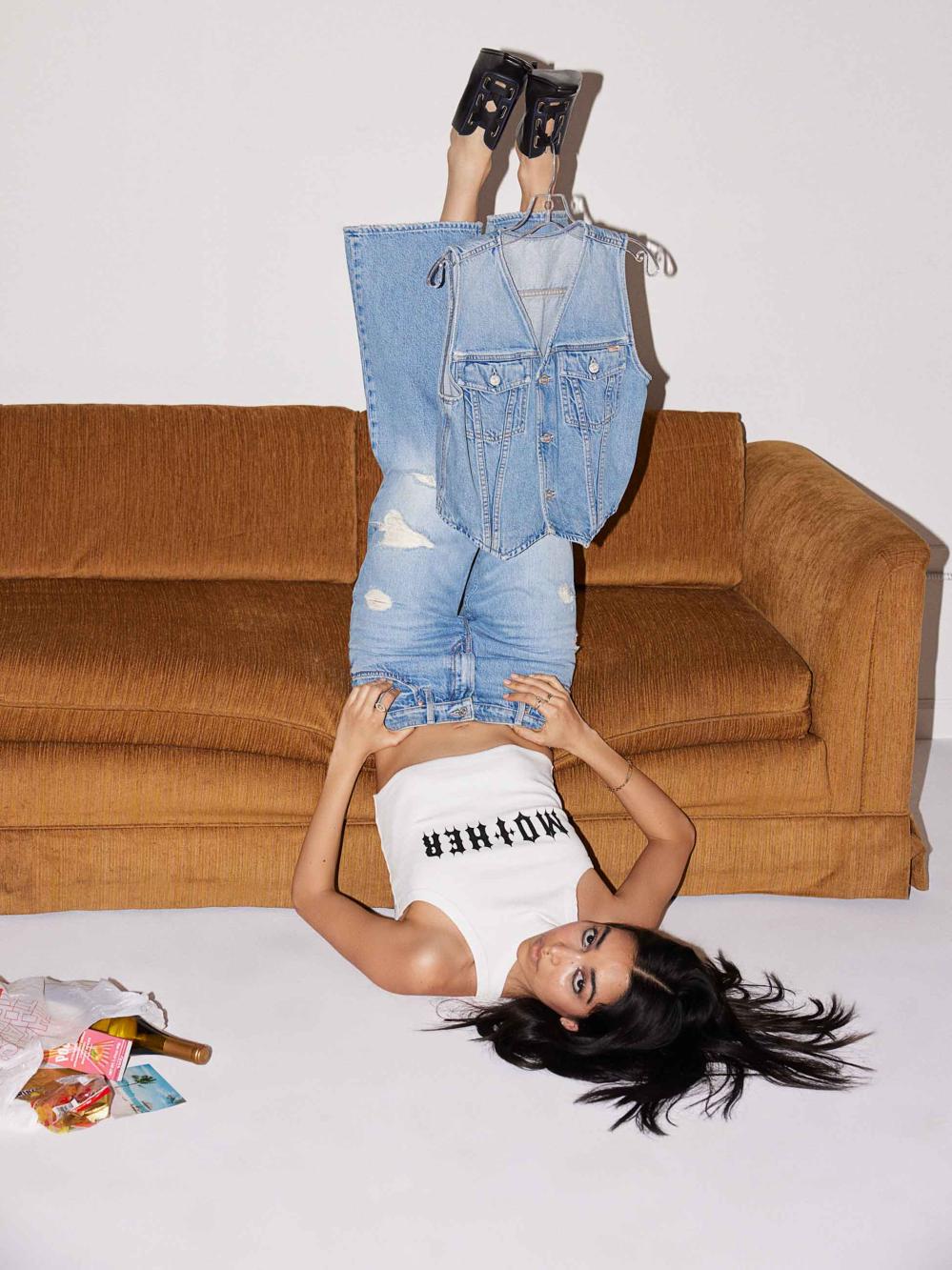 Women Wide Leg | Mother Denim The Down Low Spinner Hover - Holey Roller