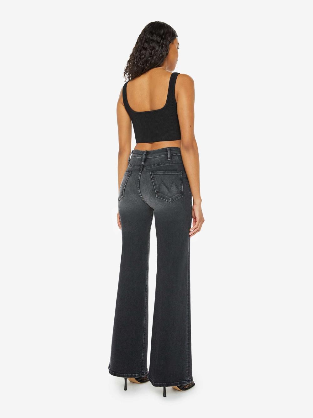 Women Wide Leg | Mother Denim The Hustler Roller Sneak - Not Today Satan