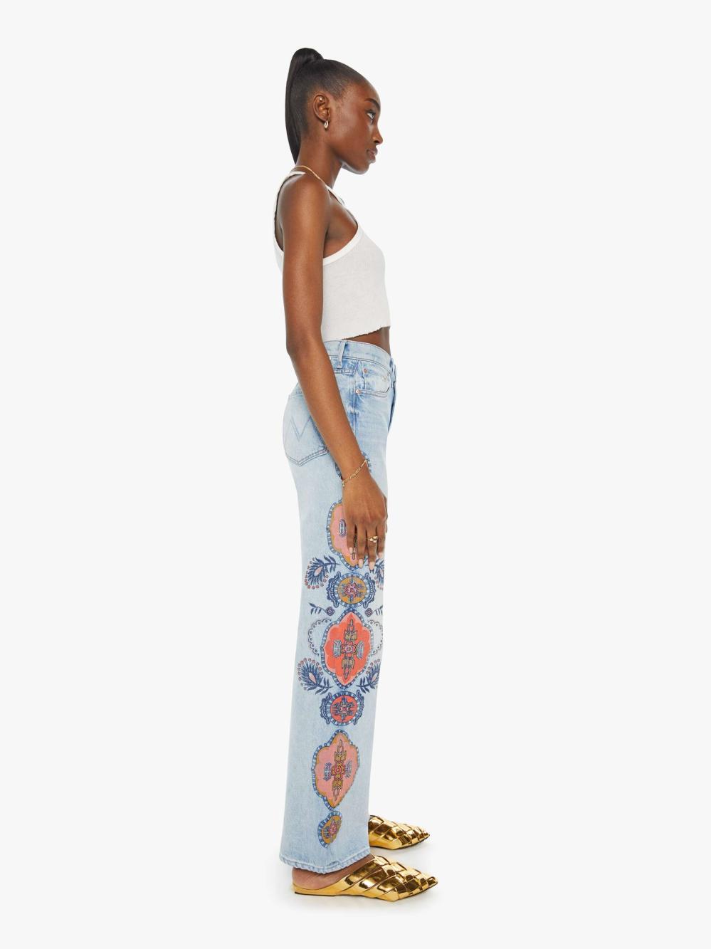 Women Wide Leg | Mother Denim The Maven Sneak - Side To Side