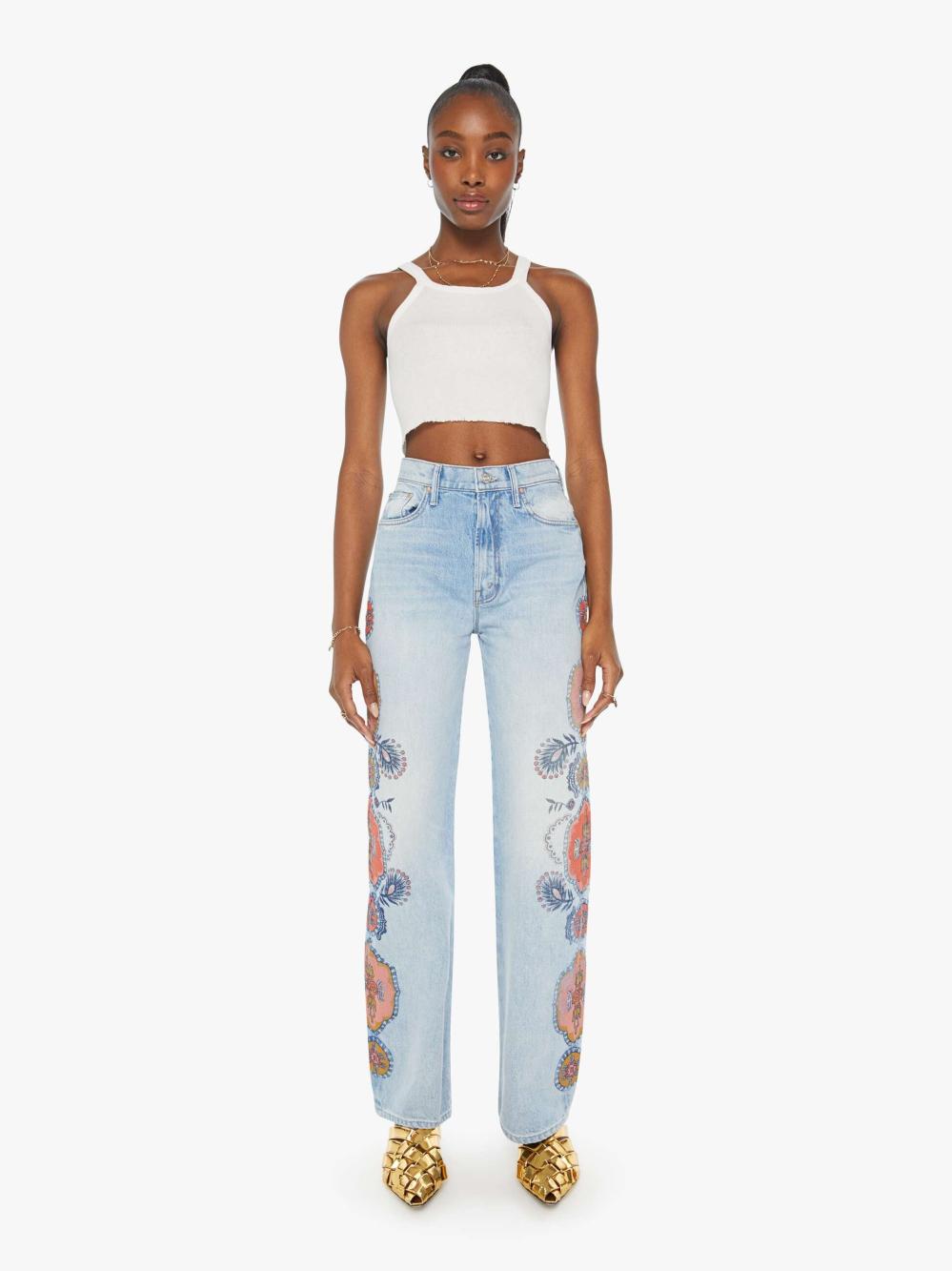 Women Wide Leg | Mother Denim The Maven Sneak - Side To Side