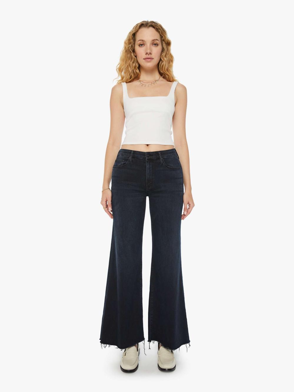 Women Wide Leg | Mother Denim The Roller Fray - Night In Venice