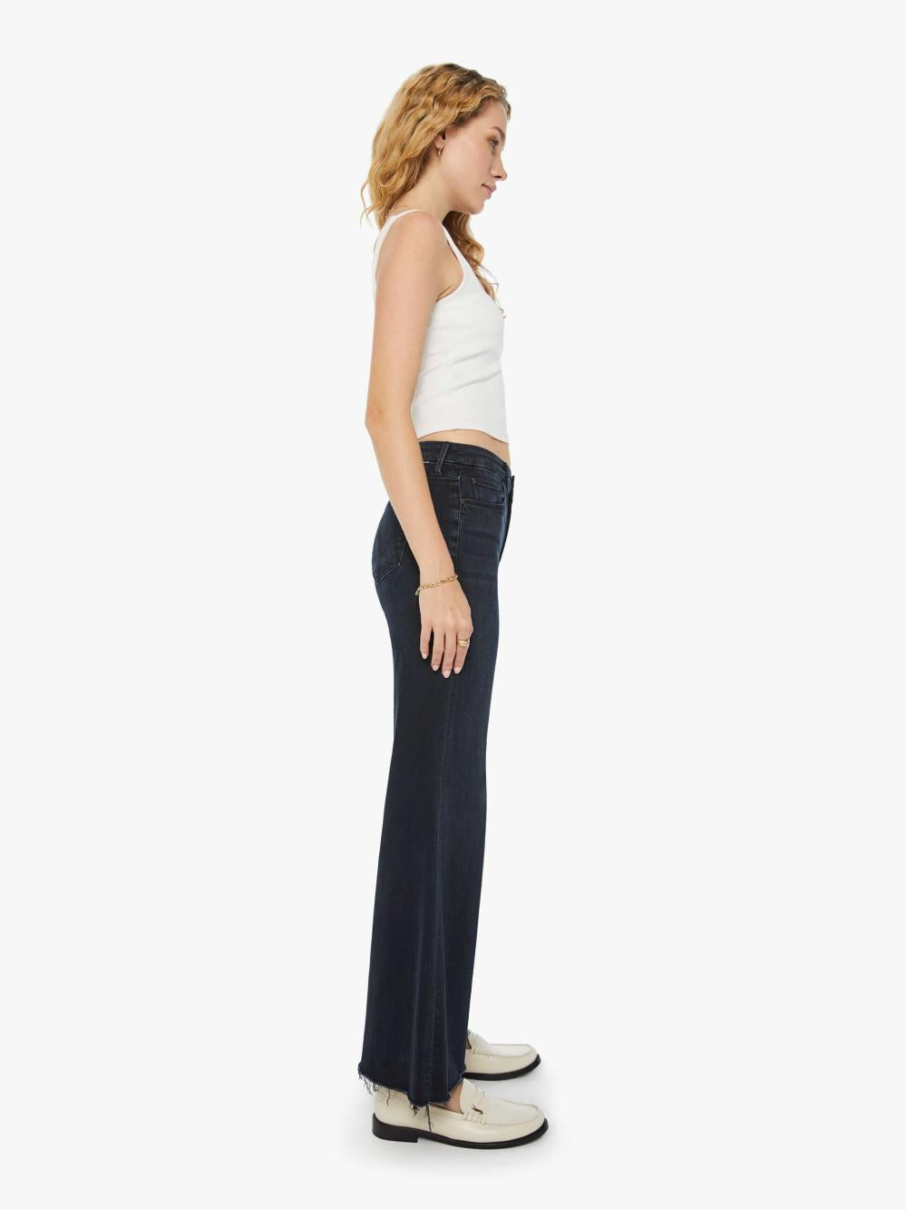 Women Wide Leg | Mother Denim The Roller Fray - Night In Venice
